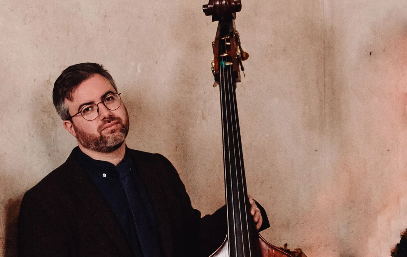 Euan Burton with his double bass